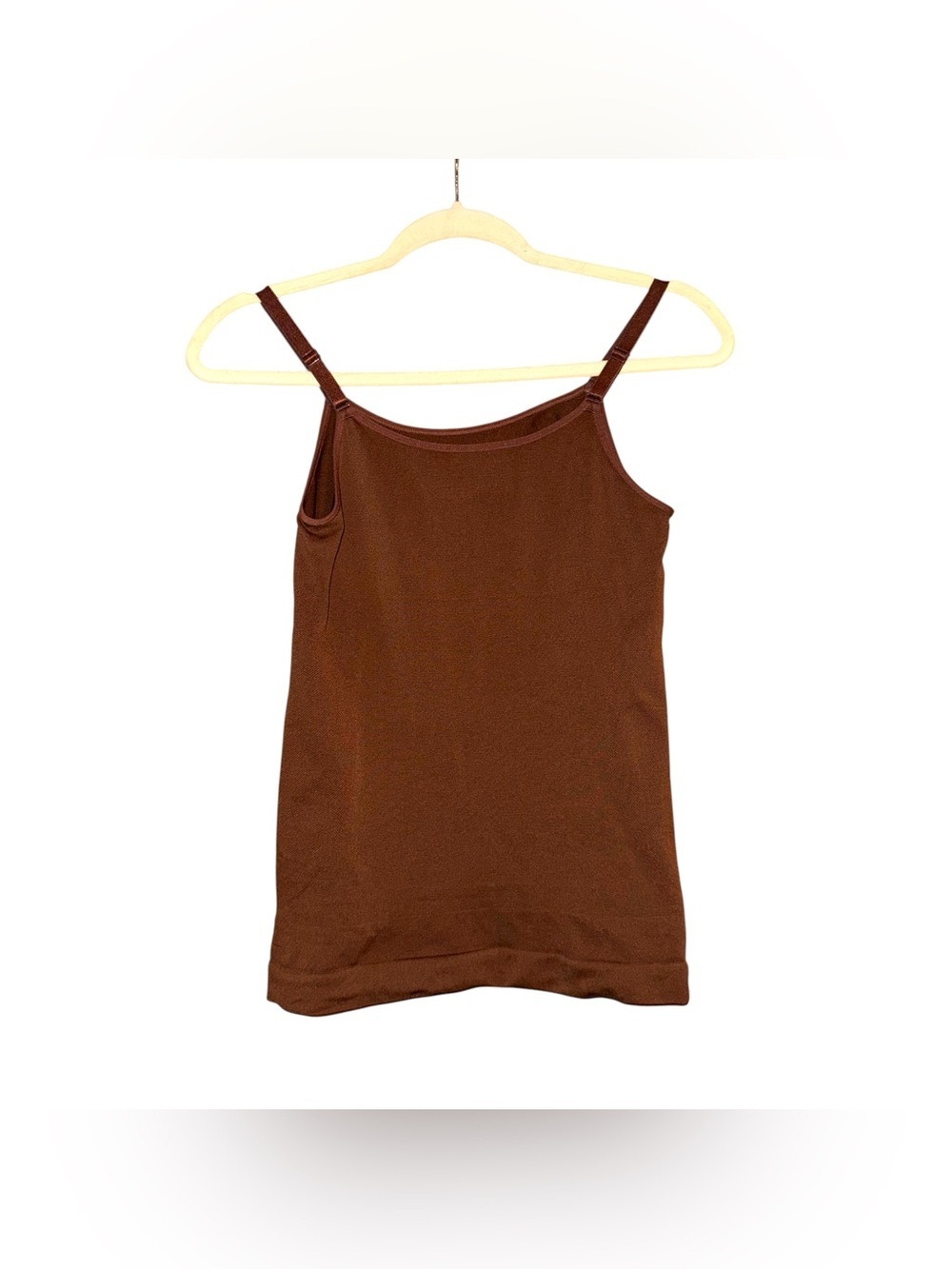SHAPERMINT Essentials All Day Every Day Scoop Neck Cami Tank Top Brown Size L - Picture 5 of 8